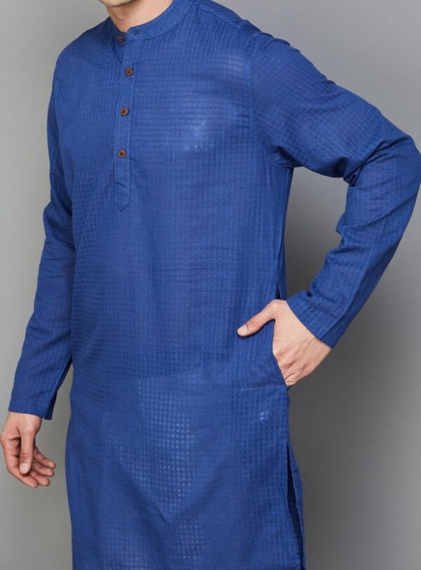 MELANGE Men Checked Regular Fit Kurta