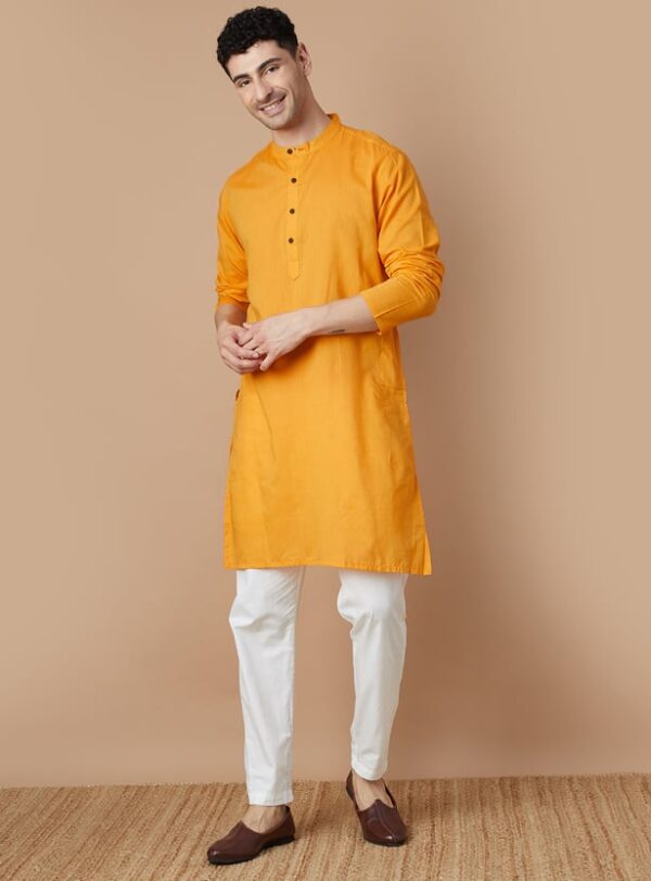 MELANGE Solid Straight Kurta - Image 6