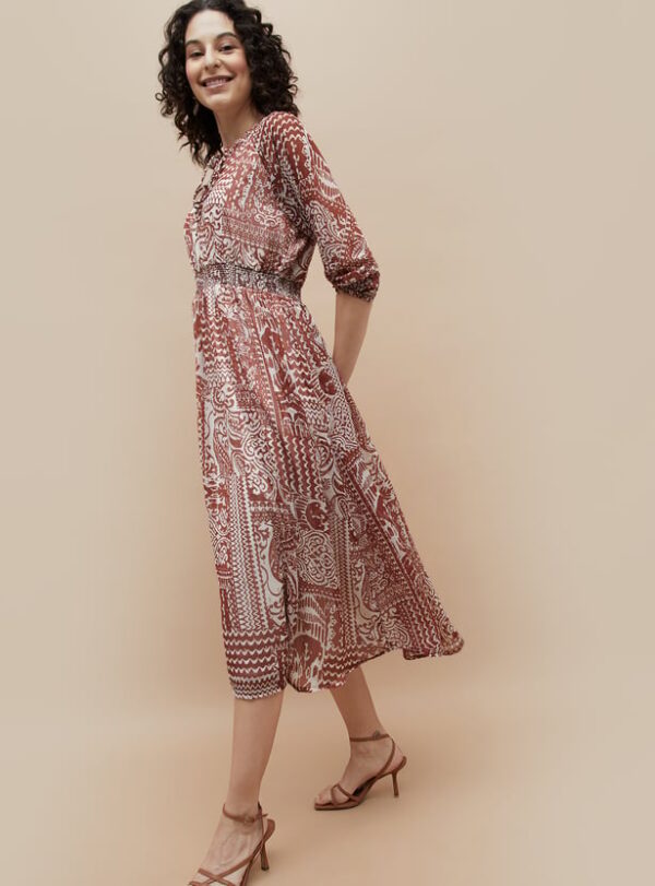 COLOUR ME Printed Midi Dress - Image 2