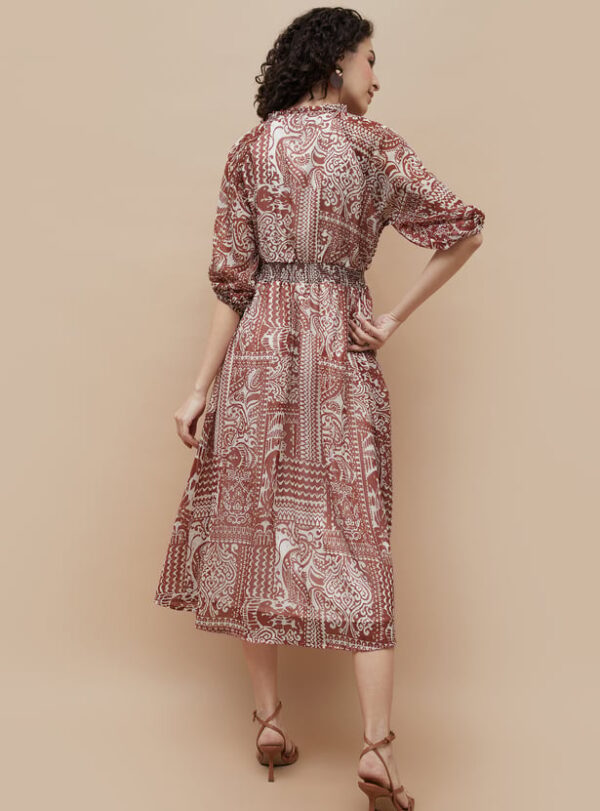 COLOUR ME Printed Midi Dress - Image 5