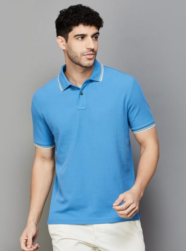 FAHRENHEIT Textured Polo T-shirt - Image 2