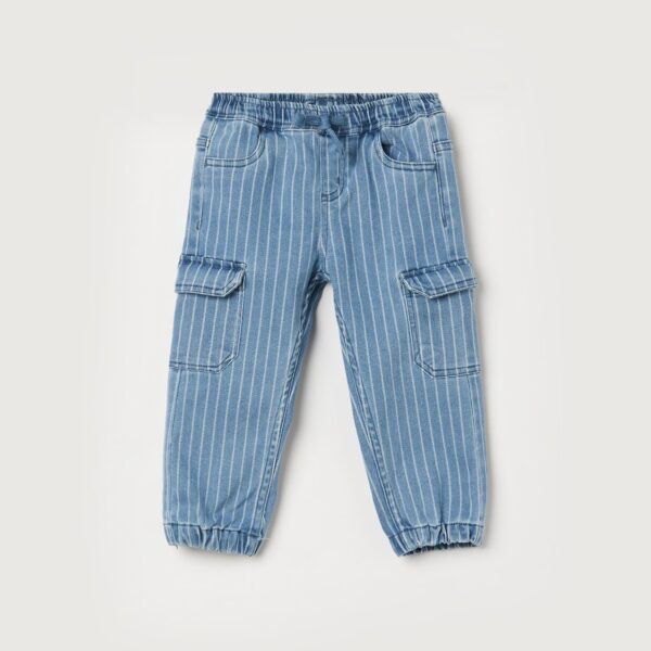 JUNIORS Striped Denim Joggers