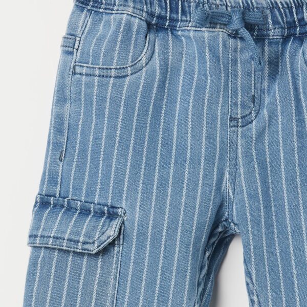 JUNIORS Striped Denim Joggers - Image 3