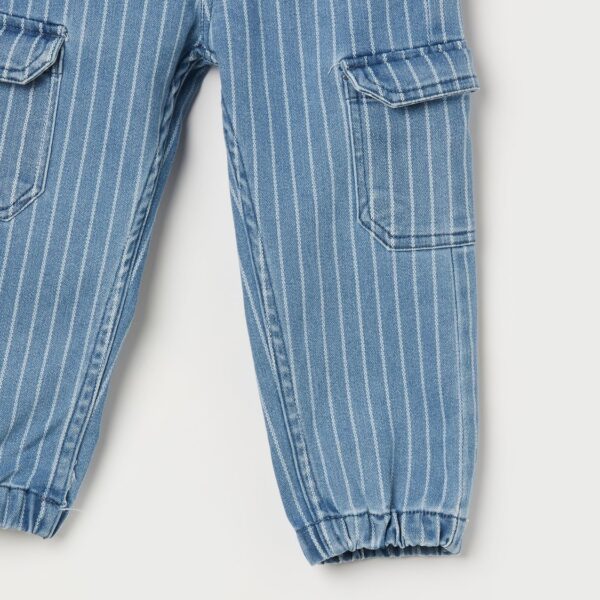 JUNIORS Striped Denim Joggers - Image 4